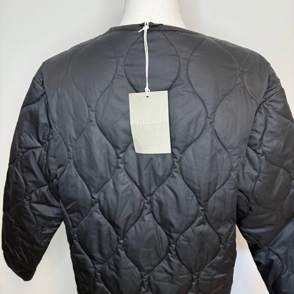 Everlane The ReNew Quilted Mid-Length Liner Jacket In Black Size Small New - Picture 9 of 15
